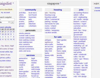 Craigslist Singapore Website