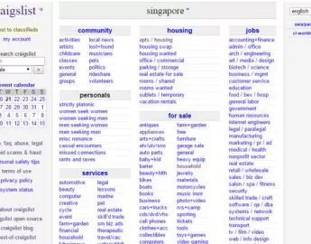 Craigslist Singapore Website