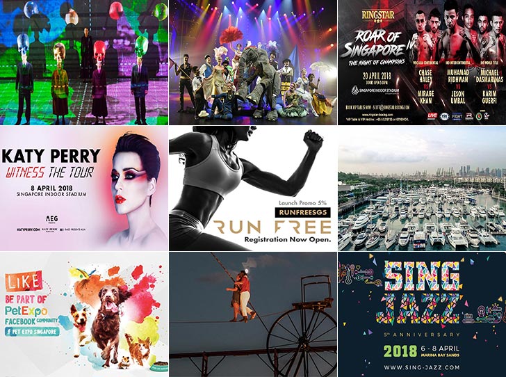 10 Exciting Events in Singapore to Rock Your April 2018