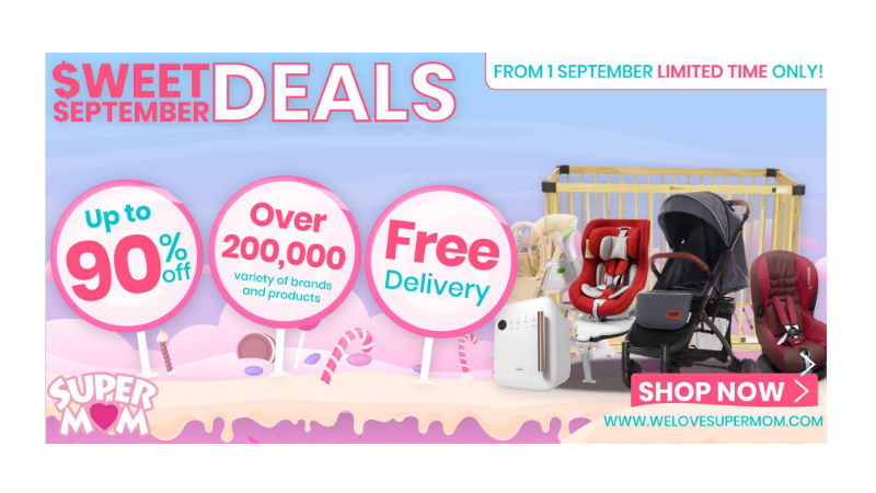 SuperMom Sweet September Sales – Up to 90% off