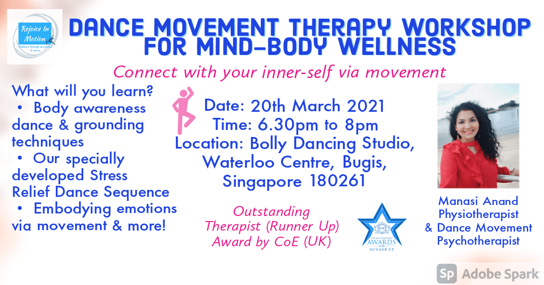 Dance Movement Therapy Workshop For Mind-Body Wellness