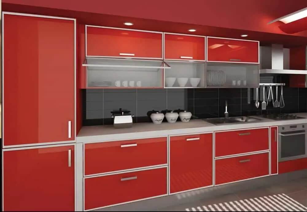 aluminium kitchen cupboard design