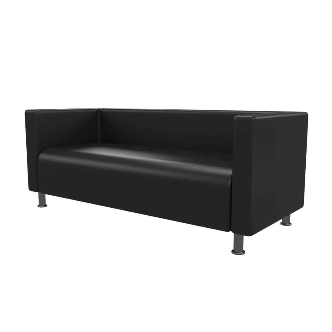 BRADFORD II LEATHER SOFA (METAL LEGS)