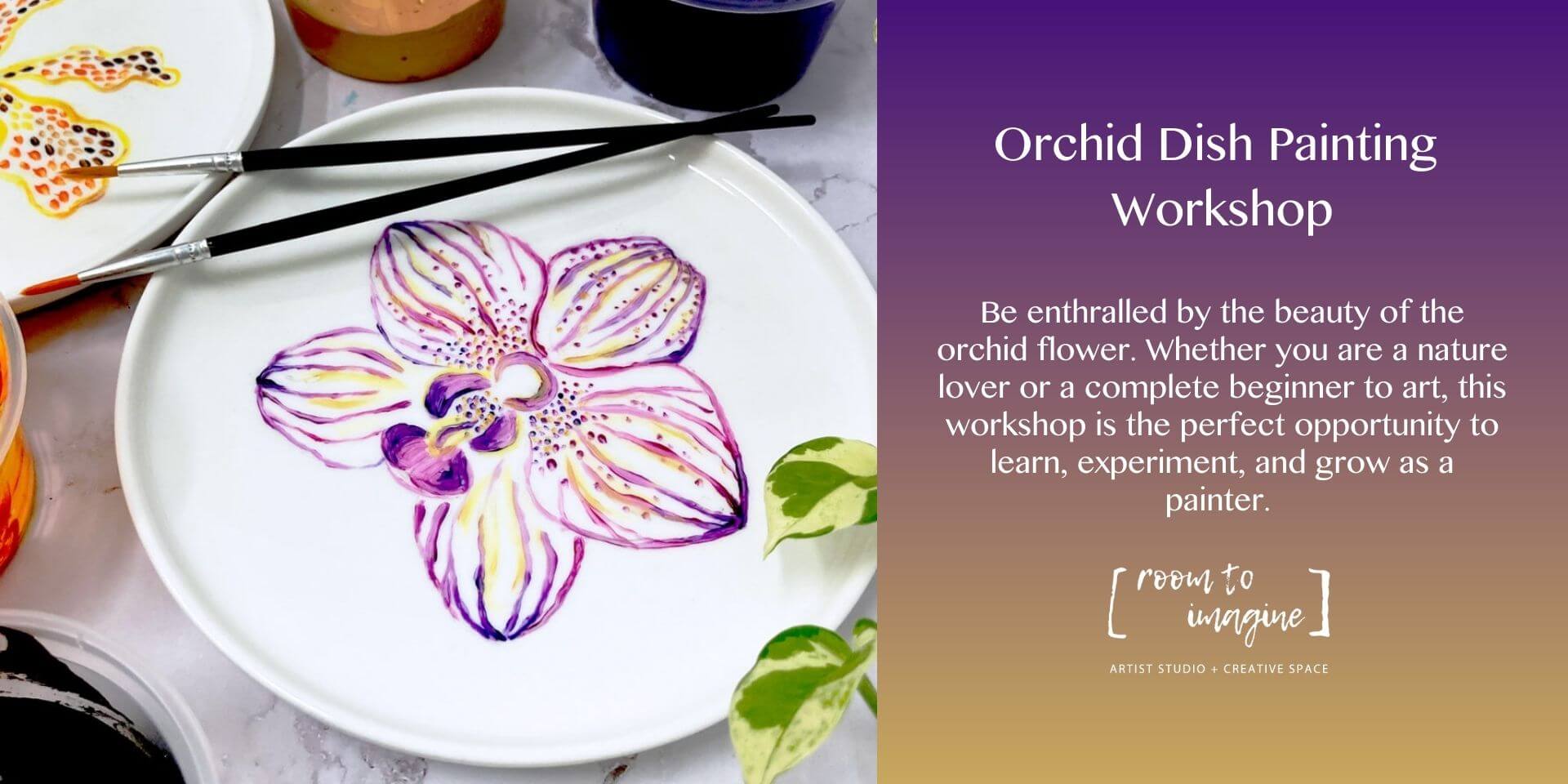 RTI X The Social Space — Orchid Dish Painting Workshop