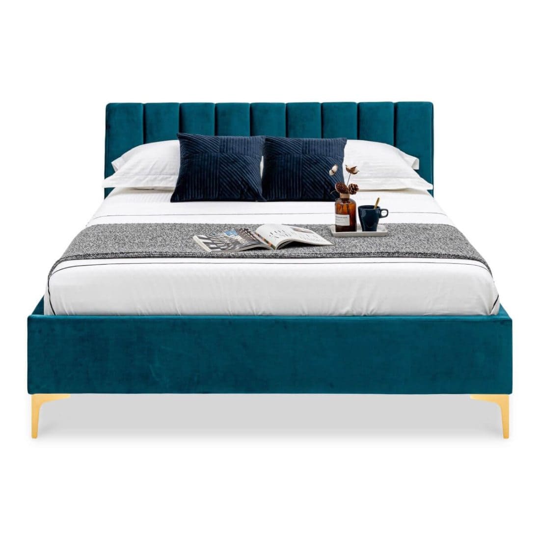 Mauve Kylan Upholstered King Bed - fortytwo