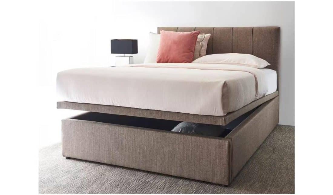 Reno Storage Bed Frame in Upholstery - Harvey Norman
