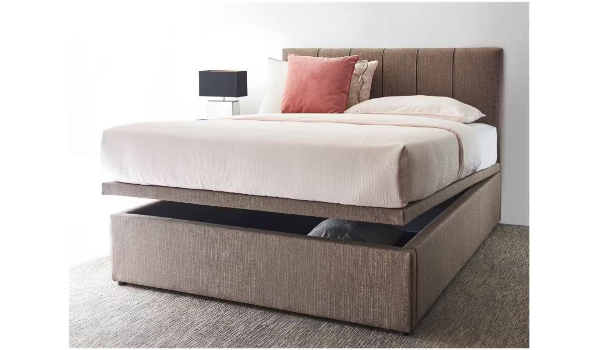 Reno Storage Bed Frame in Upholstery – Harvey Norman