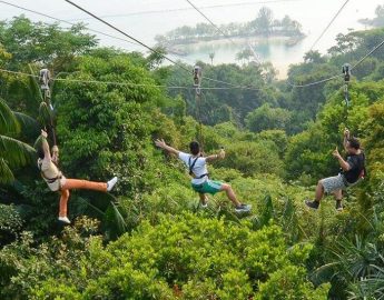 Ziplining at Mega Adventure Park