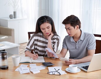 couple discussing finance