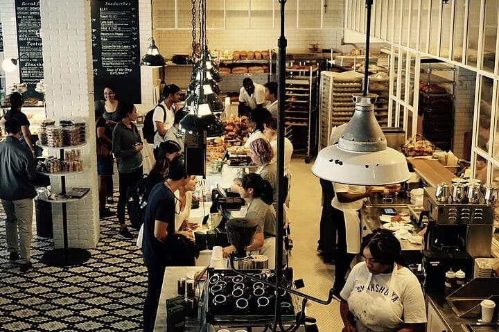 hanging out at cafes