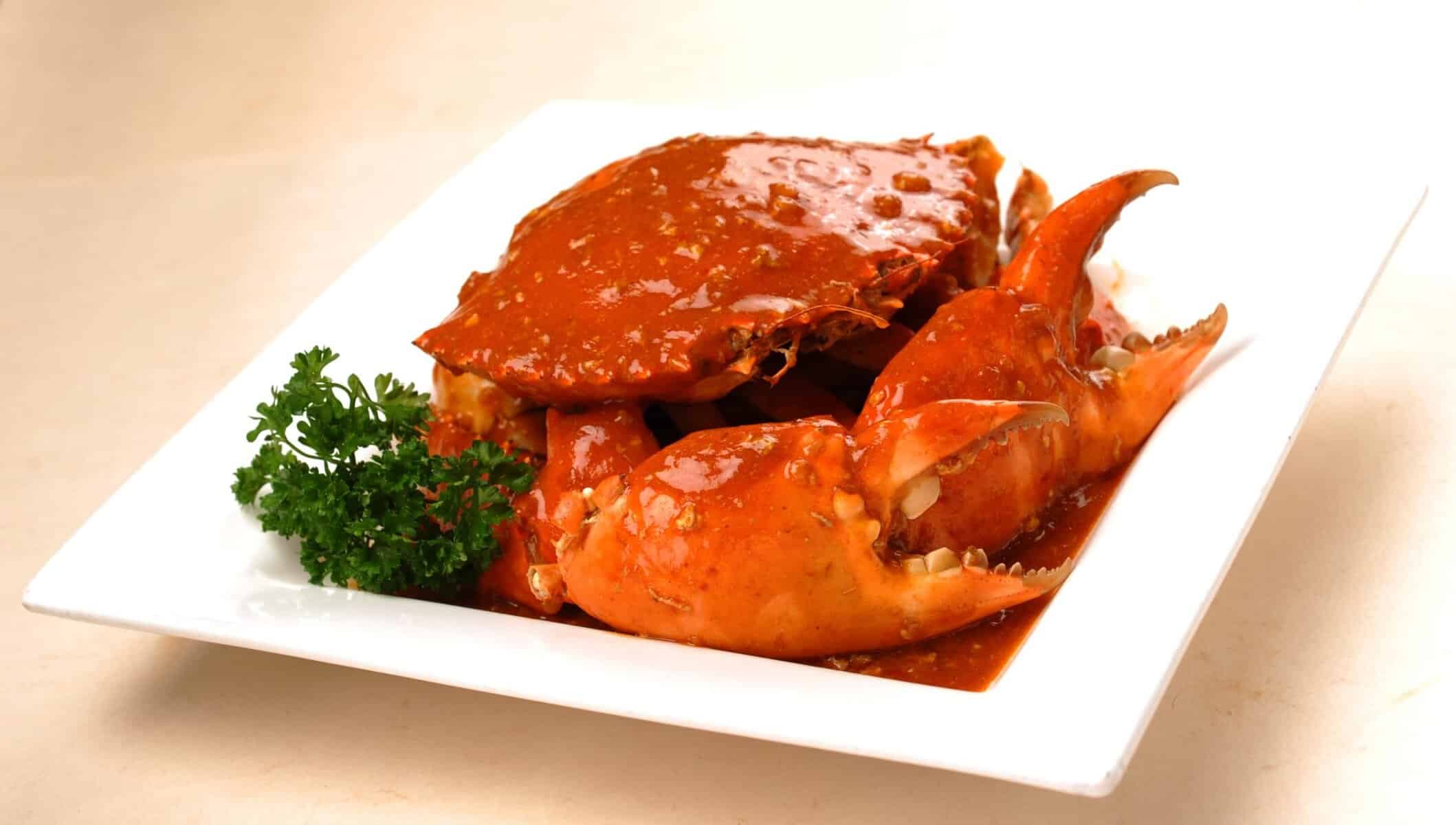 chilli crab at roland restaurant