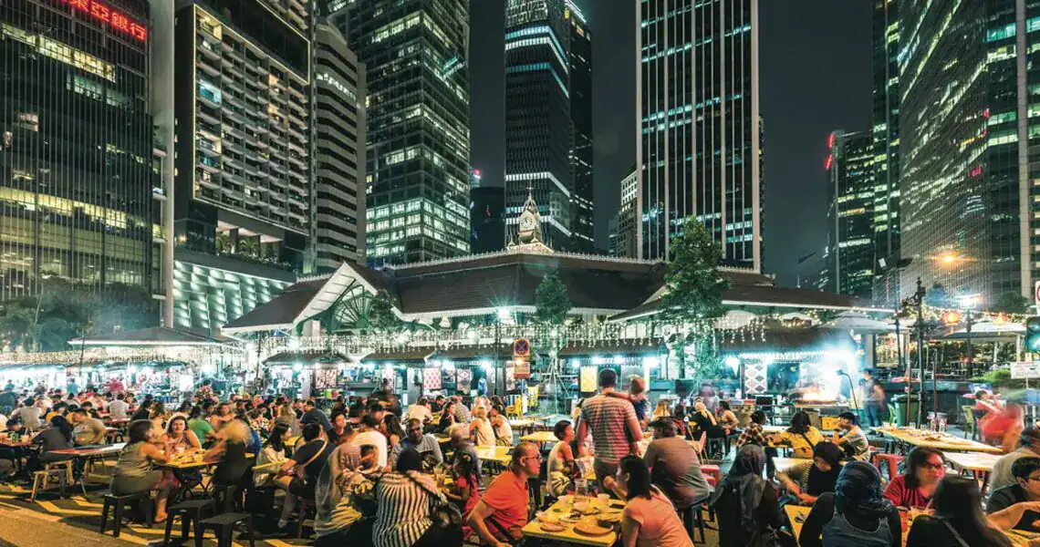 lau pa sat hawker centre singapore