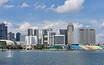 singapore landscape with river and buildings