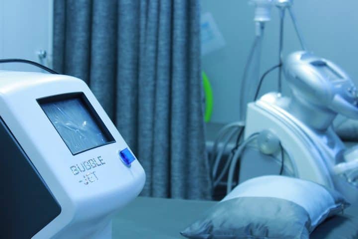 Aesthetic clinic room with equipment